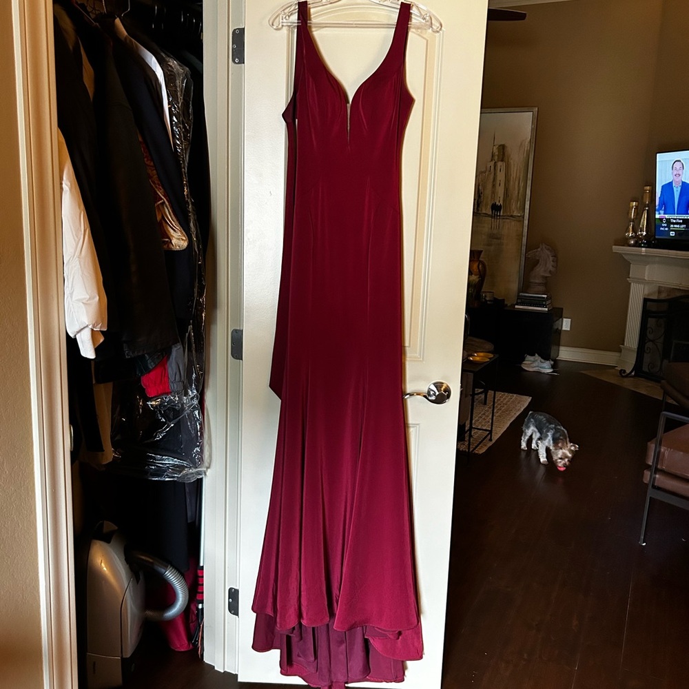 Burgundy formal dress
